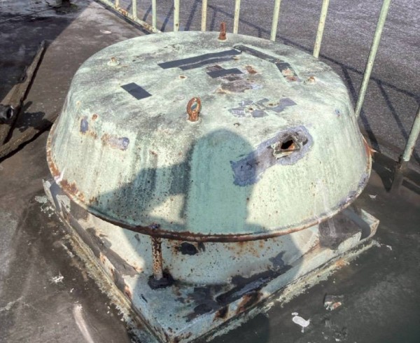 屋上換気扇　防水補修前